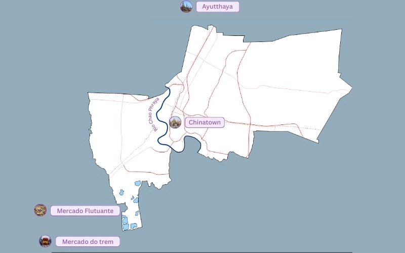 Passeie por canais, Ayutthaya e Chinatown vibrante