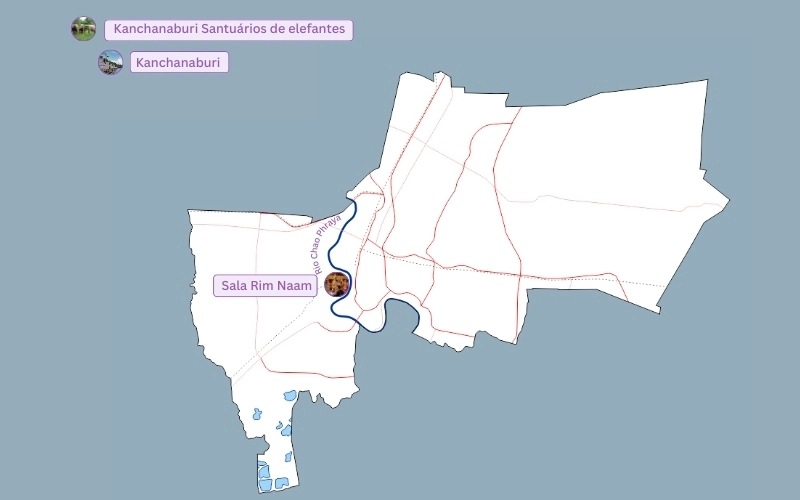 Viva natureza e cultura em Kanchanaburi e Sala Rim