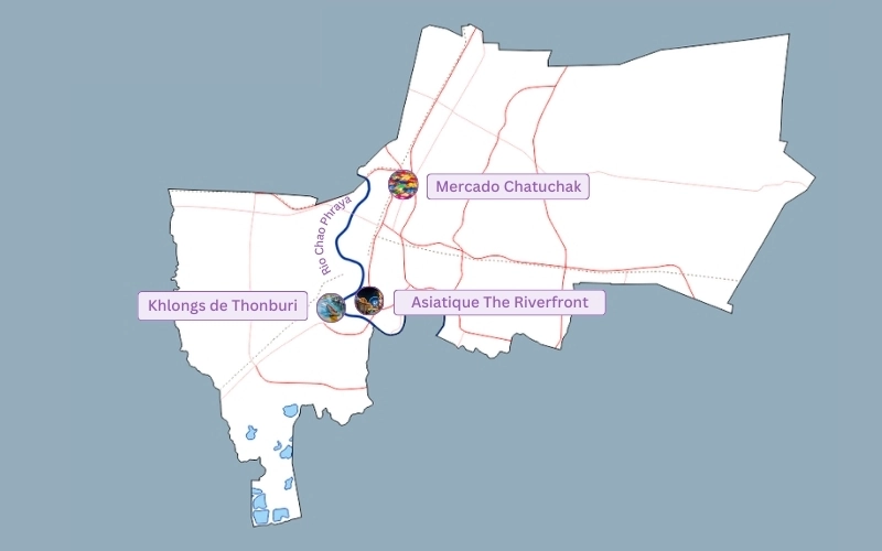 Passeie por mercados e finalize no Asiatique River