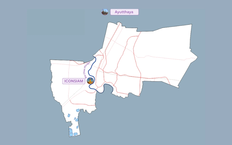 Veja Ayutthaya e ICONSIAM num contraste encantador