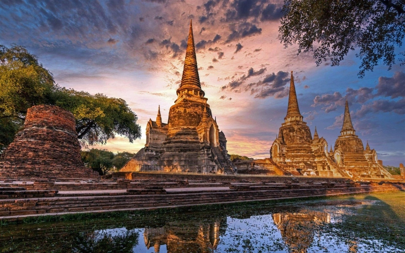 Wat Phra Si Sanphet foi maior templo real da cidade