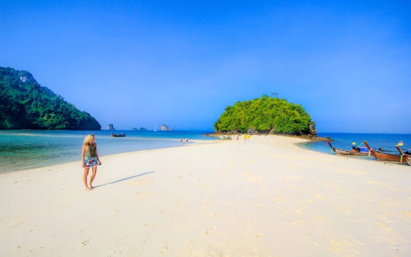 Caminhe entre ilhas na maré baixa