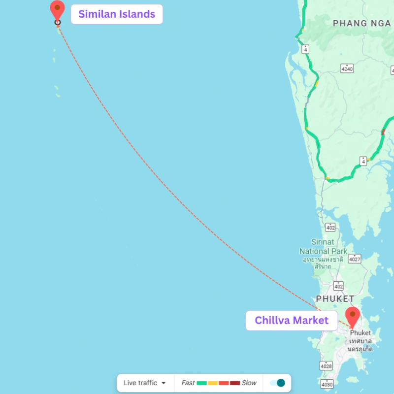 Dia três vale com viagem às Ilhas Similan