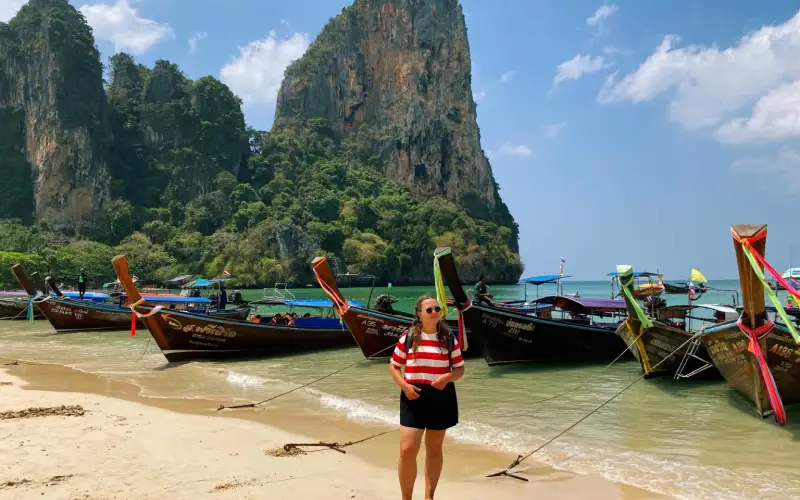Railay West é uma praia deslumbrante e famosa mundialmente