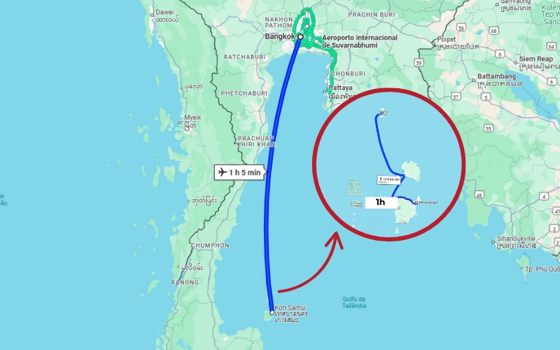 Voe a Koh Samui e siga de balsa por 1 hora