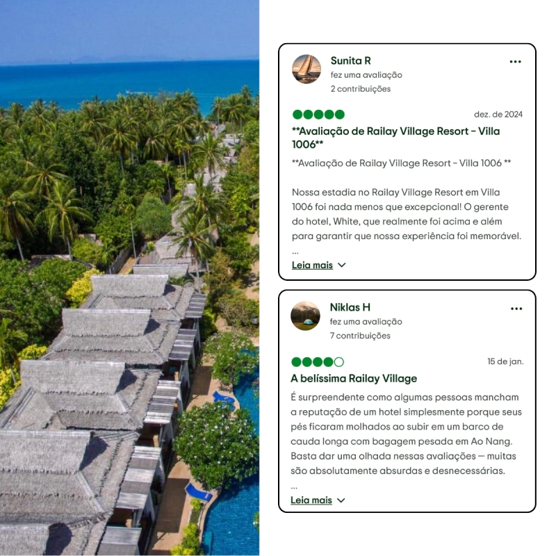 Railay Village encanta com estadias inesquecíveis