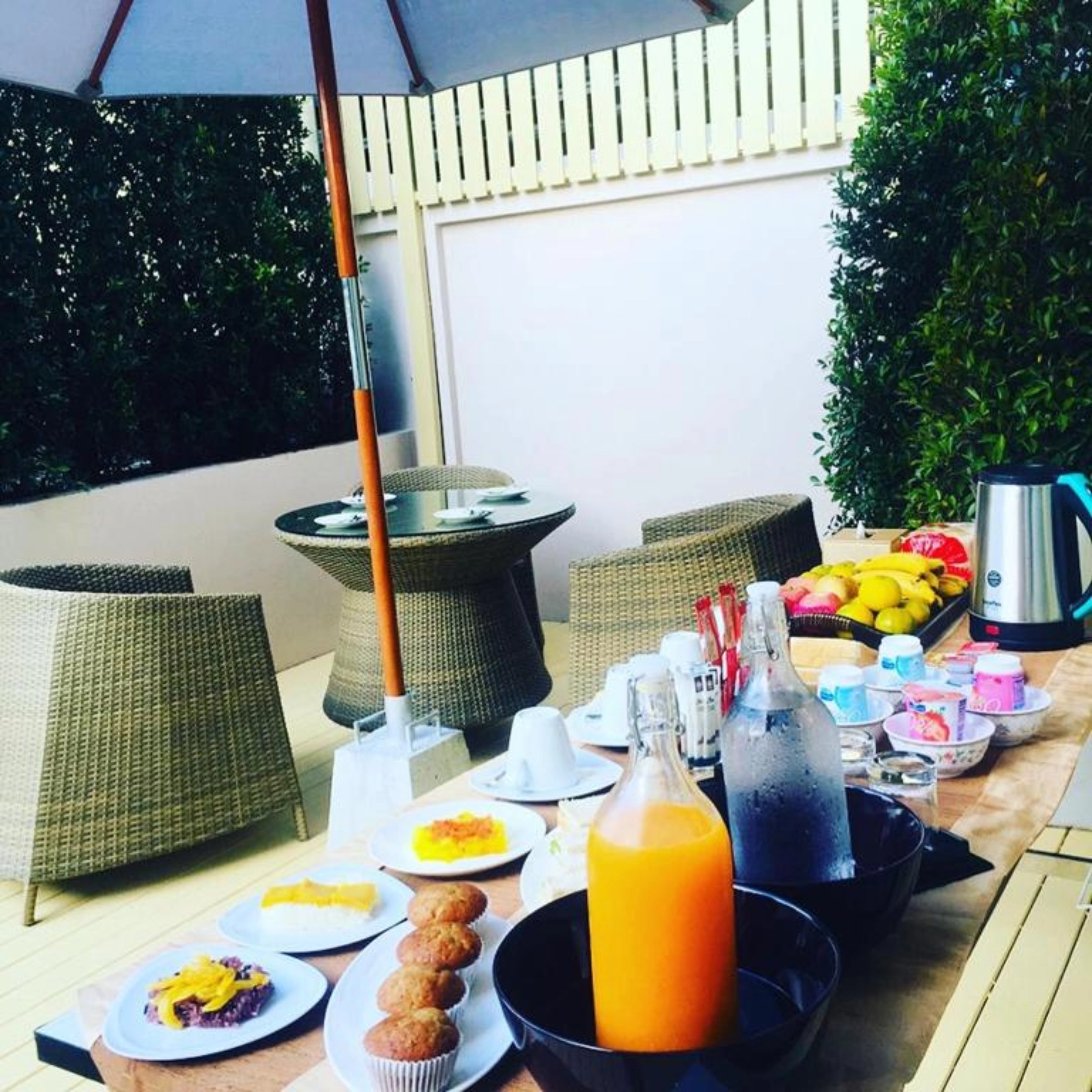 Doces deliciosos servidos como cortesia pelo hotel