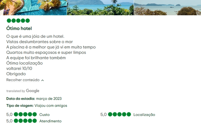 Hóspedes destacam ótima localização do Aqua Resort Phuket