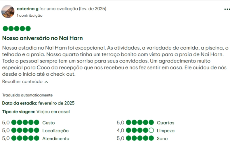 The Nai Harn Phuket mostra mar deslumbrante e estadia tranquila