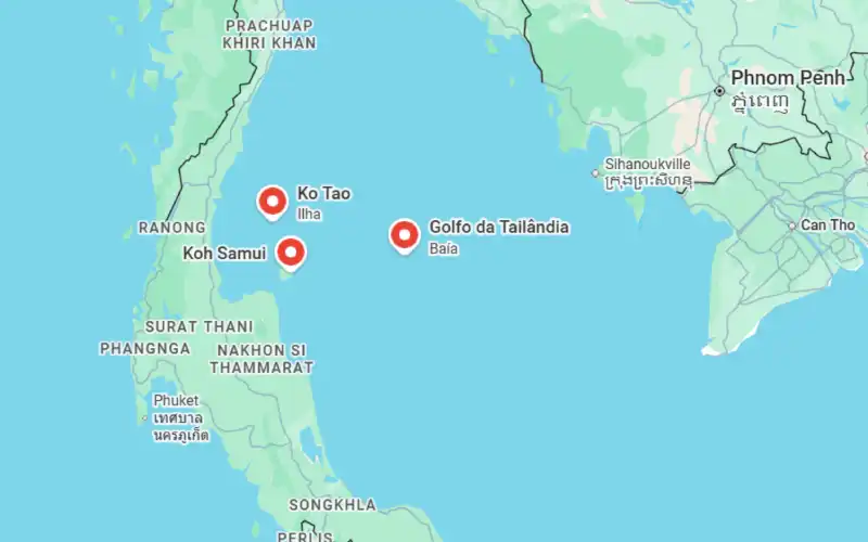 Descubra as praias tranquilas e as ilhas vibrantes do Golfo da Tailândia
