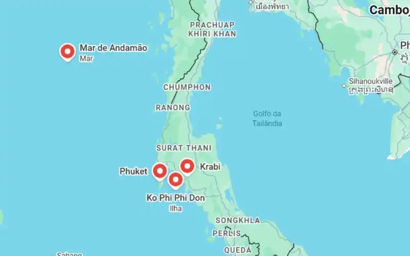 Explore o Sul e as deslumbrantes ilhas do Mar de Andaman