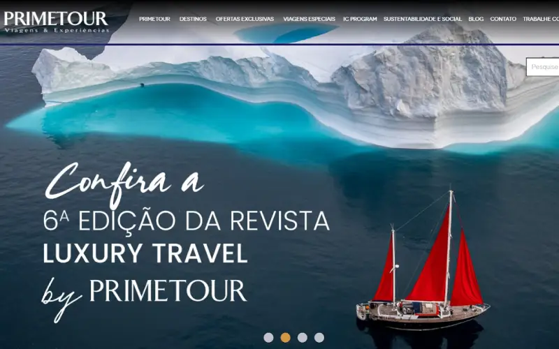 Primetour oferece privacidade luxo e planos únicos