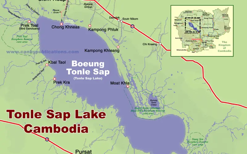 Baixe o mapa da Reserva Tonle Sap para explorar melhor