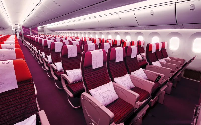 Aeronave da Thai Airways, uma das companhias mais confiáveis para voos domésticos e internacionais na Tailândia