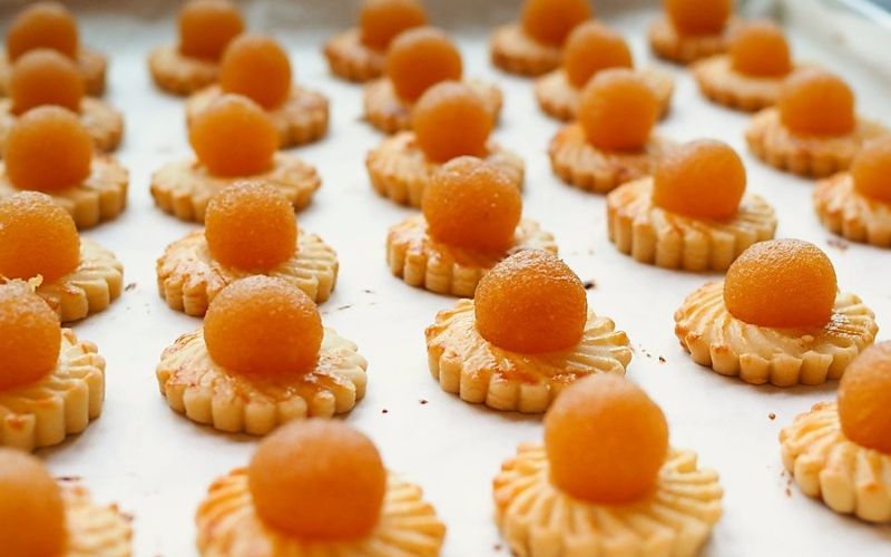 Biscoitos amanteigados de abacaxi tradicionais