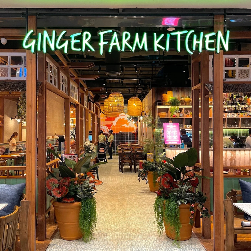 O Ginger Farm Kitchen é um restaurante aconchegante e ideal para famílias