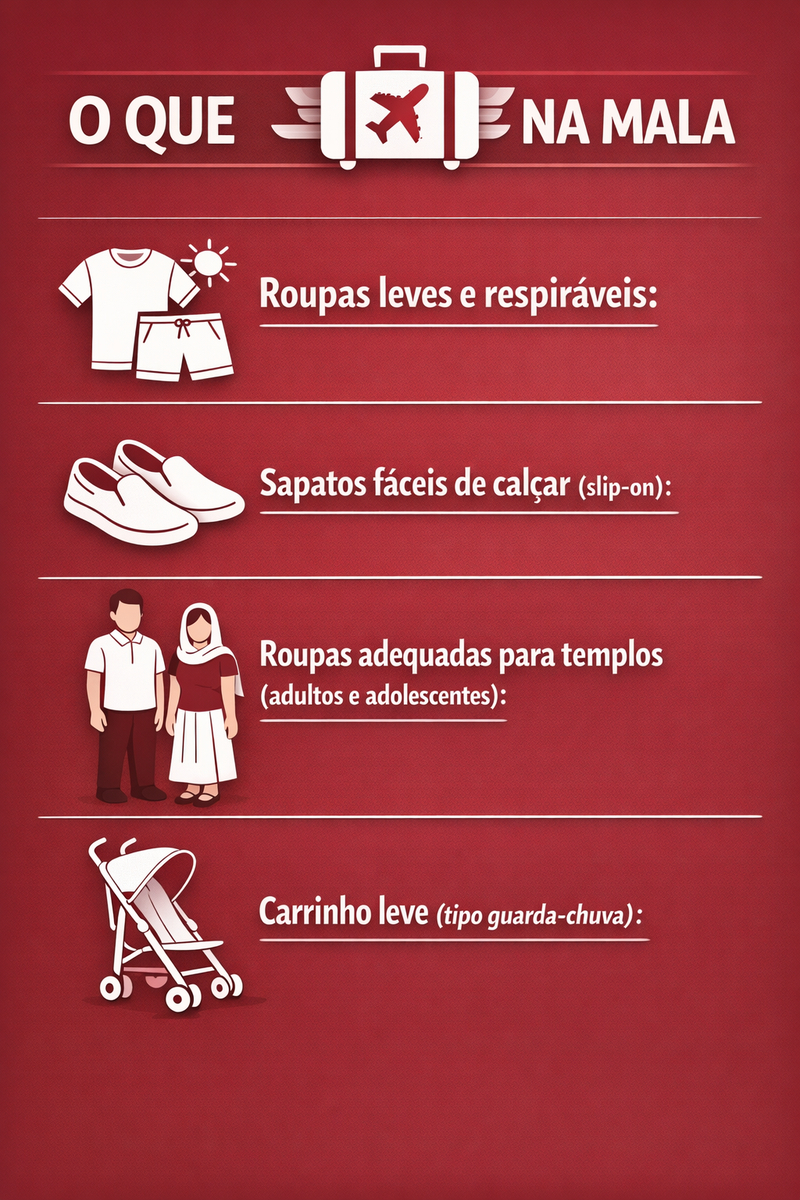 O que levar na mala para você e suas crianças