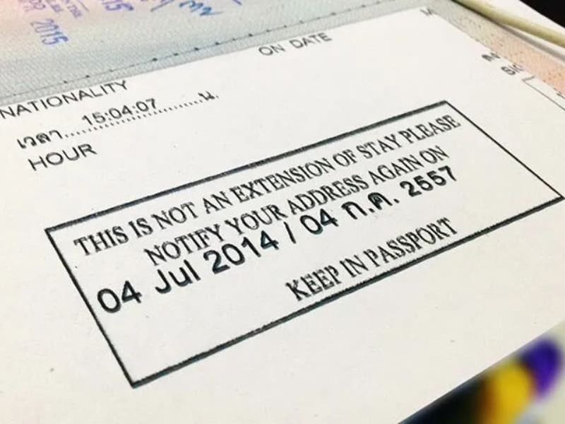 Você receberá um carimbo após notificar sua estadia de 90 dias