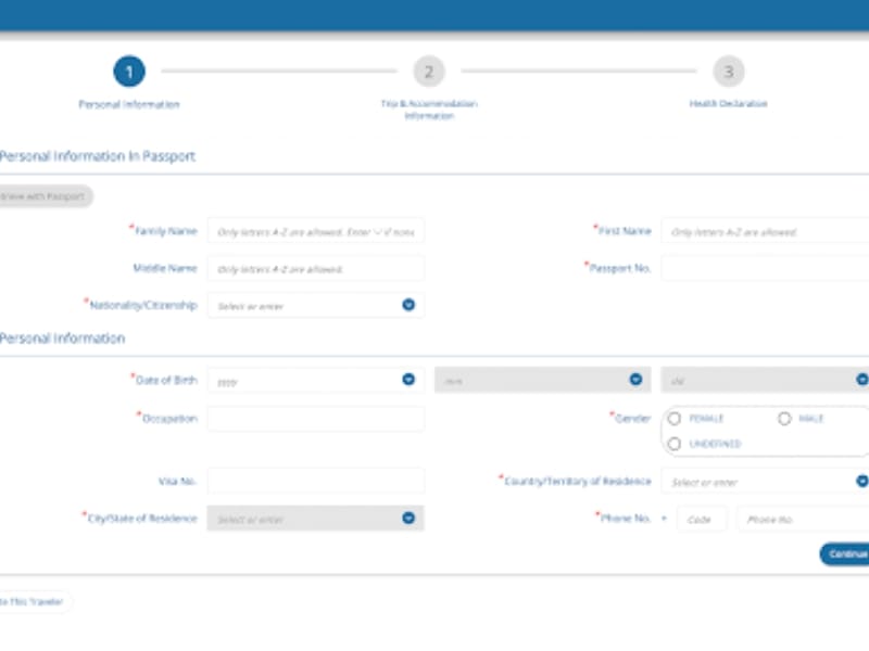 O site https://tdac.immigration.go.th/ está em inglês, por isso recomendamos ativar o Google Tradutor para facilitar o preenchimento do formulário.