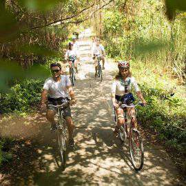Biking at Viet Hai village