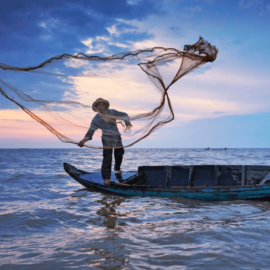 Sunset cruise on the Tonle Sap