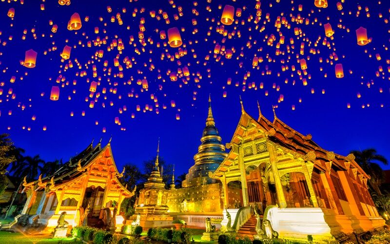 Festival de las linternas en Chiang Mai, Tailandia 2024