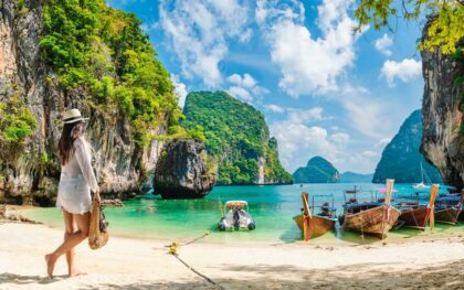 Paquete de viaje para Corea del Sur, Vietnam, Camboya y Tailandia.